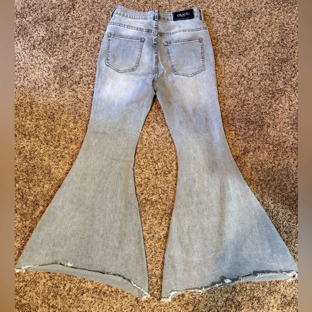 Grace Women's Flare Jeans - Light Blue